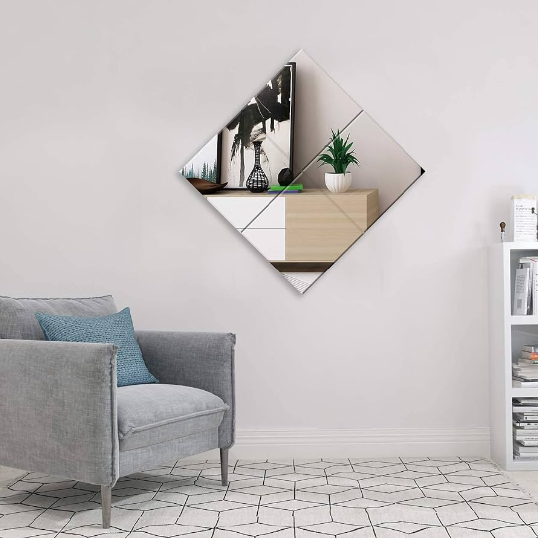 Unbreakable Imported Mirror-04 Pcs Set