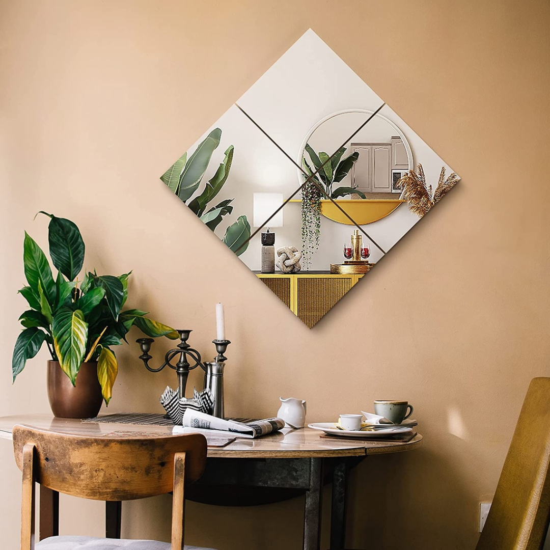 Unbreakable Imported Mirror-04 Pcs Set